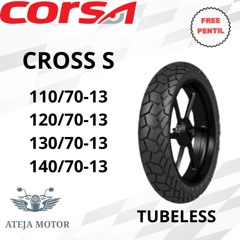 Ban Ring 13 Ban Motor Corsa Cross S 110/70-13 120/70-13 130/70-13 140/70-13 Ban Motor Tubeless Ban M