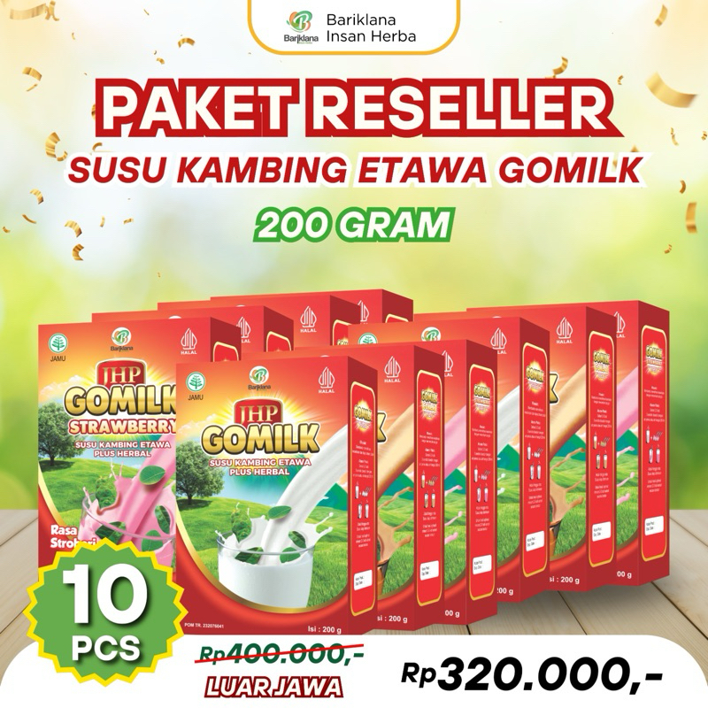 

[BARIKLANA] PAKET RESELLER GOMILK 200gr - SUSU ETAWA PLUS HERBAL PERTAMA DI INDONESIA