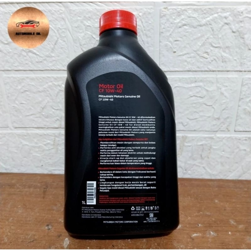 Berkahsspeed Oli Mesin Mitsubishi 10W-40 1L-Untuk Mobil Pajero Sport/ L300-Original Mitsubishi