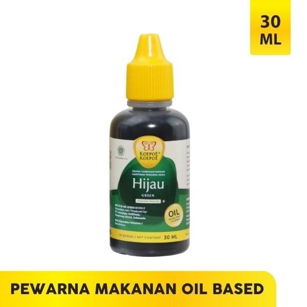 

KOEPOE OIL BASE Warna HIJAU 30ml Pewarna Makanan Food Grade Coloring Sumbo Green Ijo Bahan Campuran Adonan Macaroon Buttercream Icing Sugar Kue Roti Cookies Basis Minyak Original Murah Malang Jatim