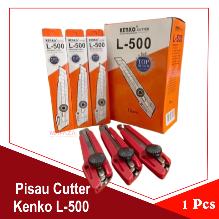 

[1 Pcs] Pisau Cutter Kenko L-500 / Alat Potong Pemotong / Handy Cutter Kenko L-500