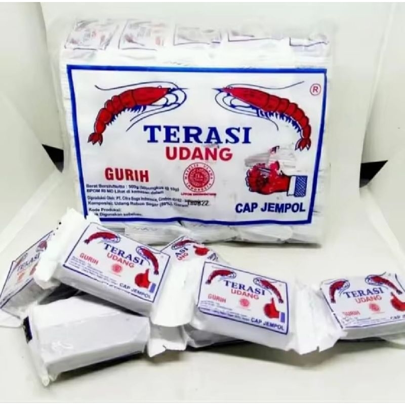 

Terasi Udang Cap Jempol isi 50 pcs / Terasi Udang Khas Cirebon