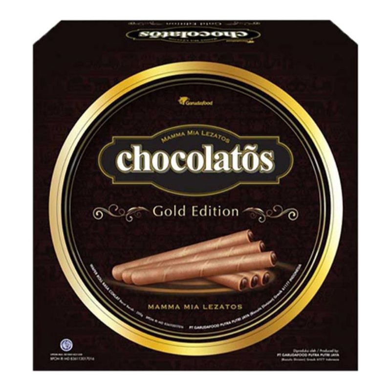

Gery Chocolatos Gold Edition Wafer Roll Kaleng 350 g