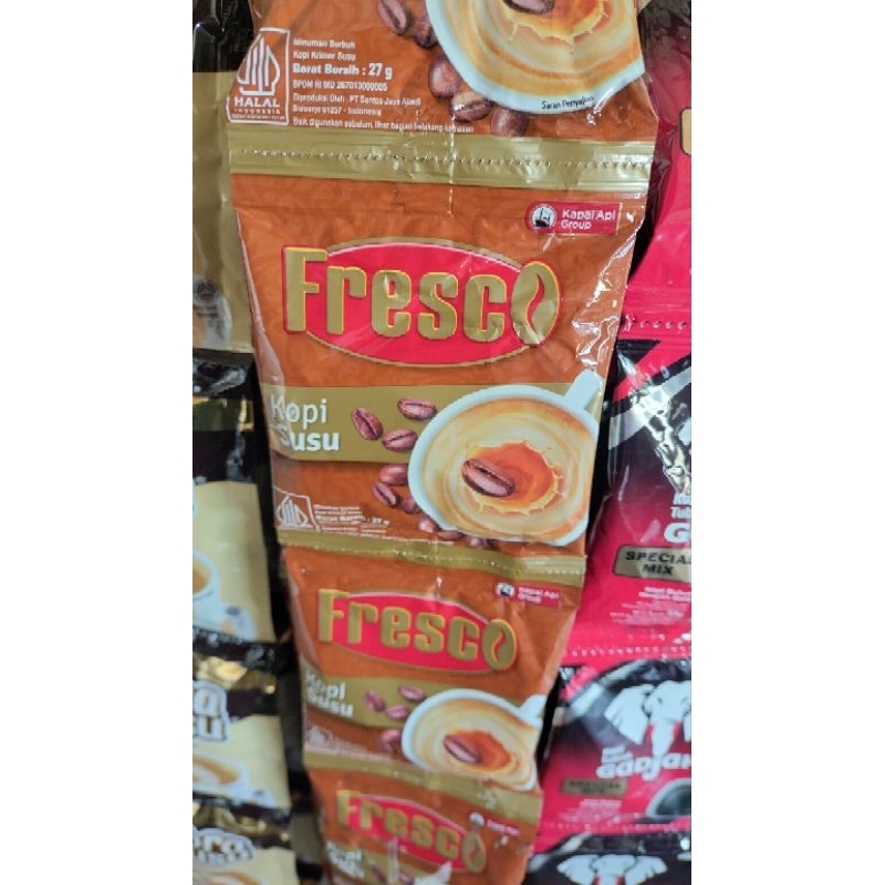 

Freshco kopi susu renteng isi 10 saset