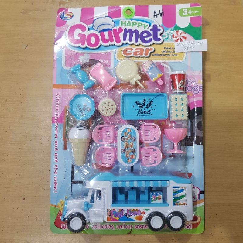 mainan anak happy gourmet car fast food truck jualan makanan keliling