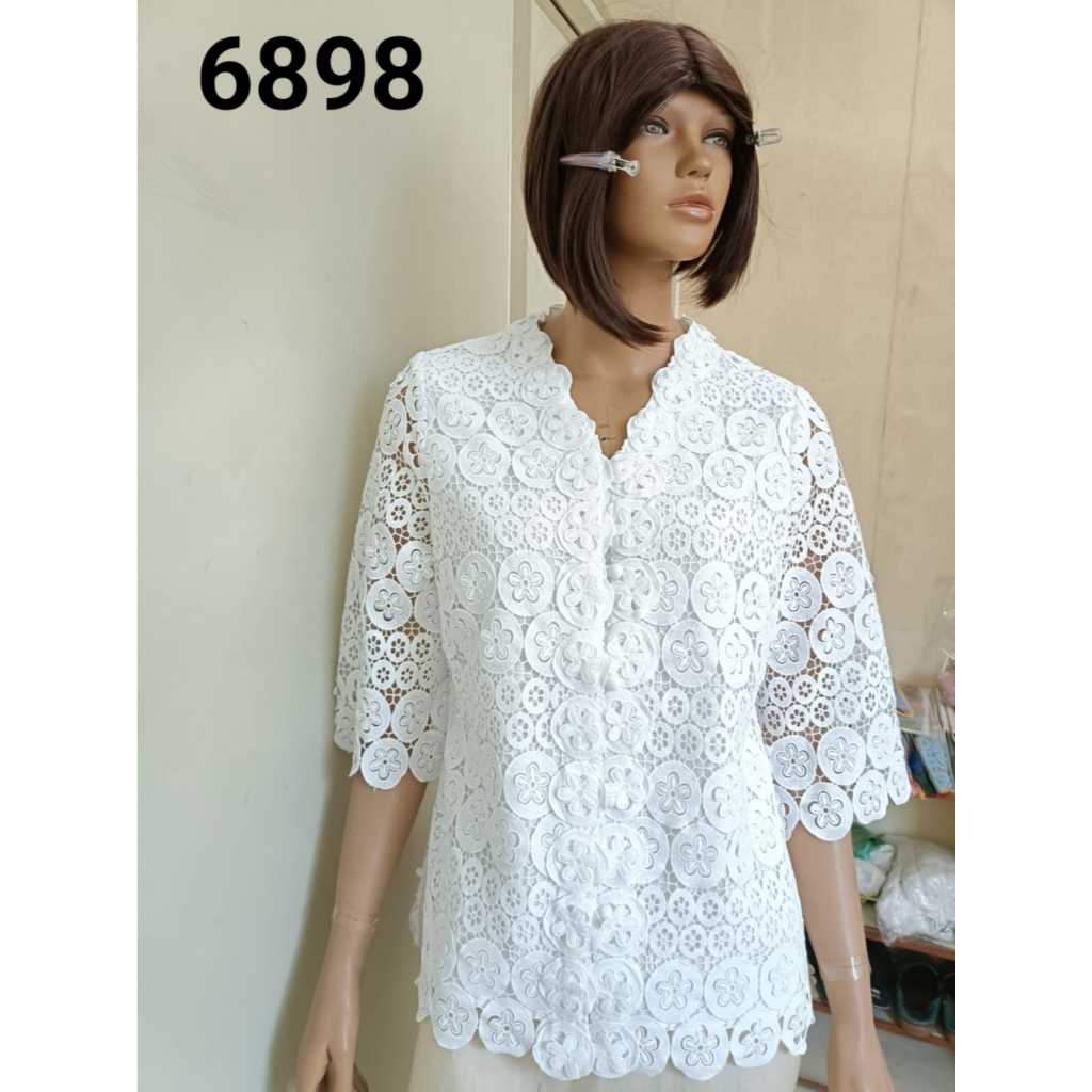 MISS APRIL ATASAN CZ BRUKAT IMPORT PREMIUM  KHUSUS PUTIH HITAM # 6898