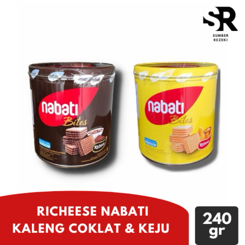 

nabati wafer kaleng coklat dan keju 240gr