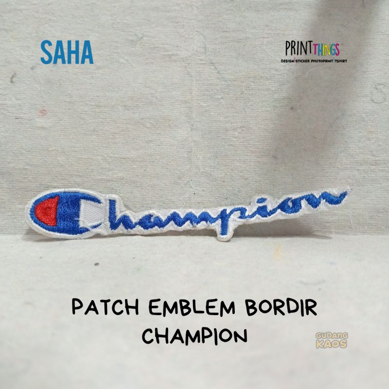 PATCH EMBLEM BORDIR CHAMPION