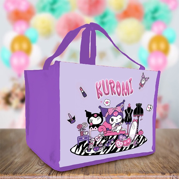 

Tas Ulang Tahun KUROMI Goodie Bag souvenir Ulang Tahun Ultah Aqiqah Kantong besek