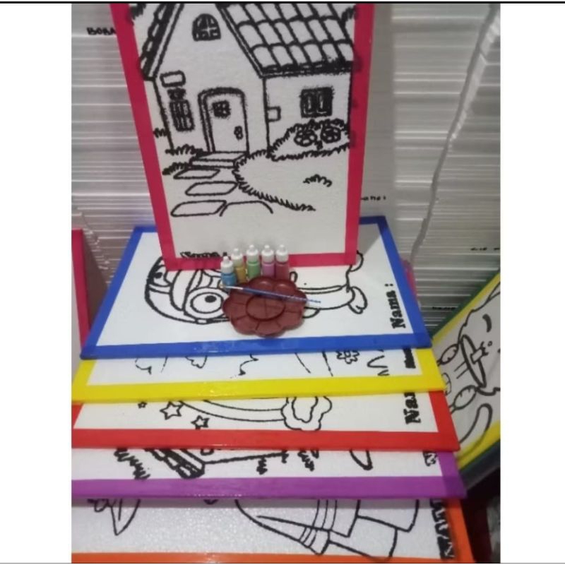 

Paket ekonomis lengkap mewarnai stayrofoam ukuran 33x50x1cm