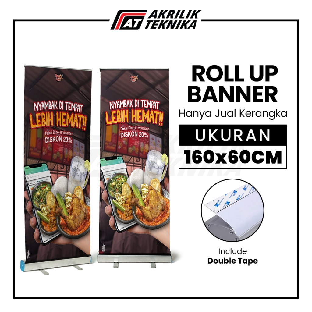 Roll Up Banner 60x160 Alumunium / Display Banner Standing