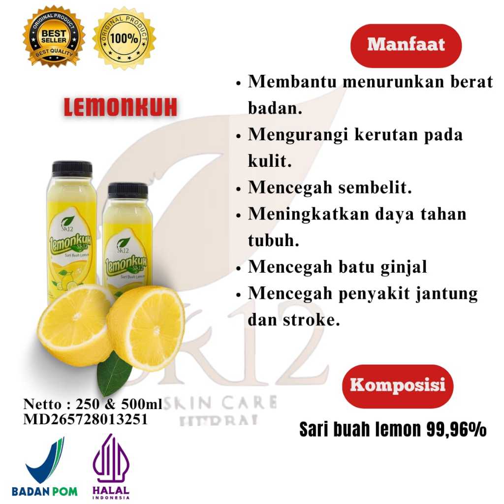 

Lemonkuh SR12 Herbal - Sari Buah Lemon Alami & Enak - Lemonku Untuk Diet, Detox, Tinggi Vitamin C