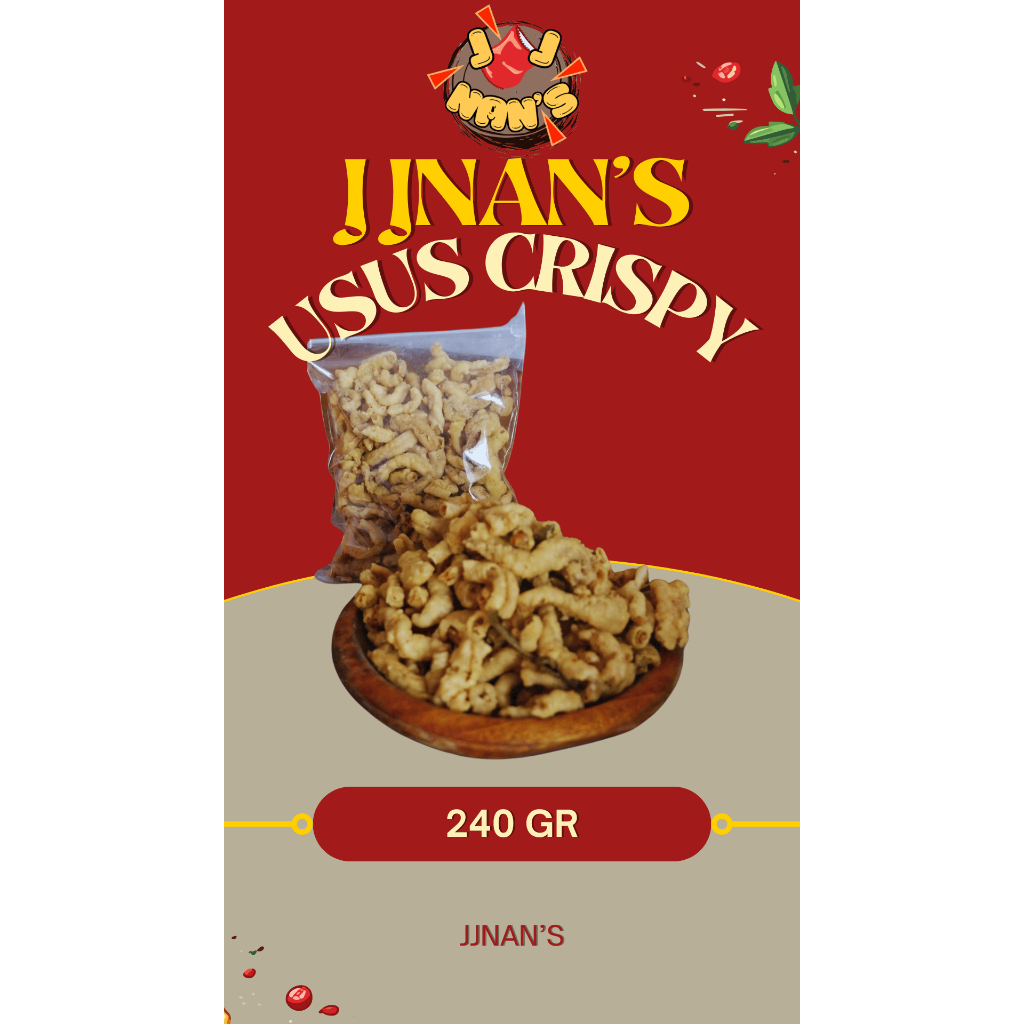 

JJnan's Usus Crispy Original dan Pedas Asin (240 GR)