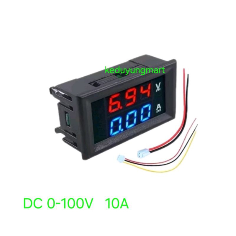Combo Amper Volt meter Digital DC 10 A 0-100Volt