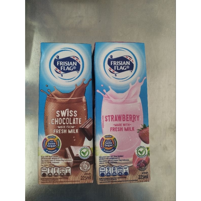 

frisian flag full cream, strawberry, coklat 225ml