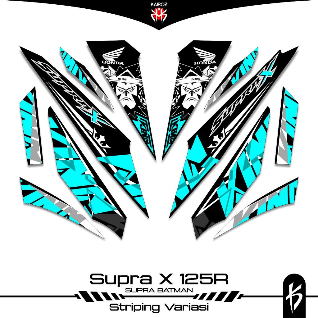 STRIPING SUPRA X 125 KARBU SKU 43 BATMAN STICKER STIKER HONDA SUPRA X 125 WAVE 125I SUPRA X 125R