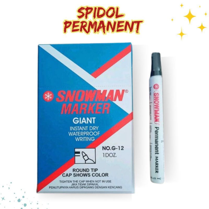

SPIDOL PERMANENT SNOWMAN HITAM