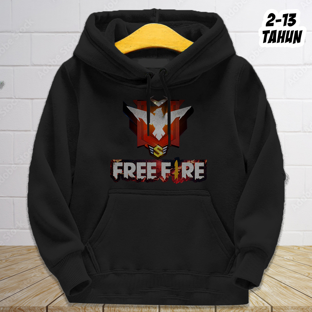 Jaket Hoodie Anak Free Fire Jaket Anak Sweater FF Jaket usia 2-13 tahun Hoodie Anak Laki-laki / Pere
