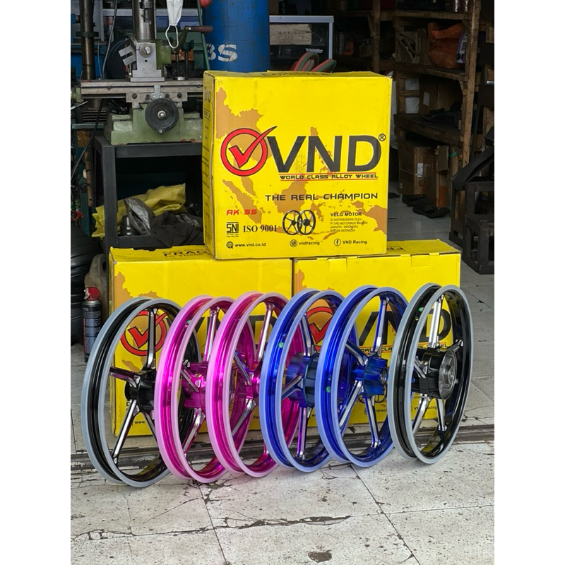 VELG VND AK55 MX KING 160 / 160 ring 17 AK55 pink biru hitam