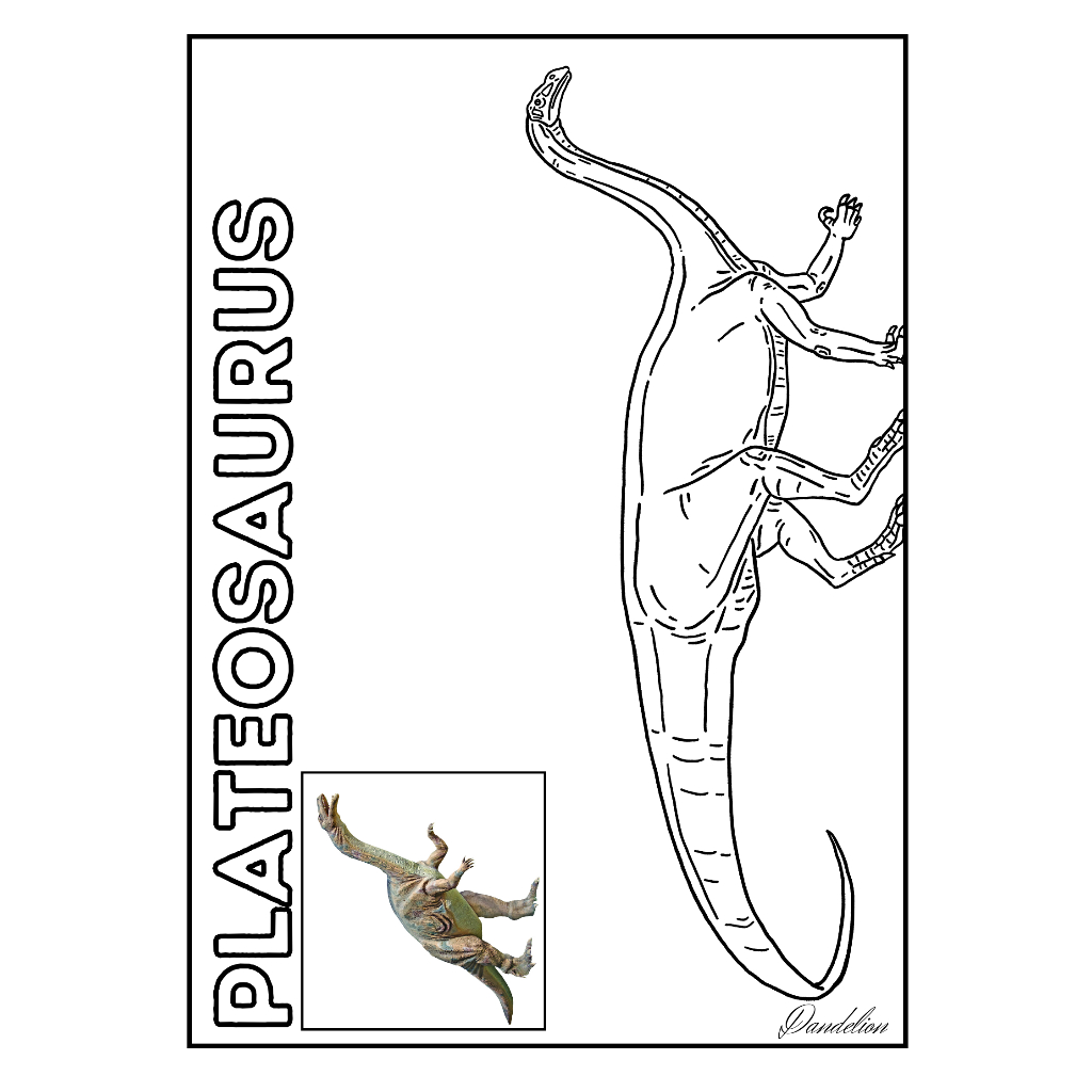 

Kertas Mewarnai Dinosaurus: Plateosaurus, Polacanthus, Pteranodon, Saltasaurus, Saurolophus