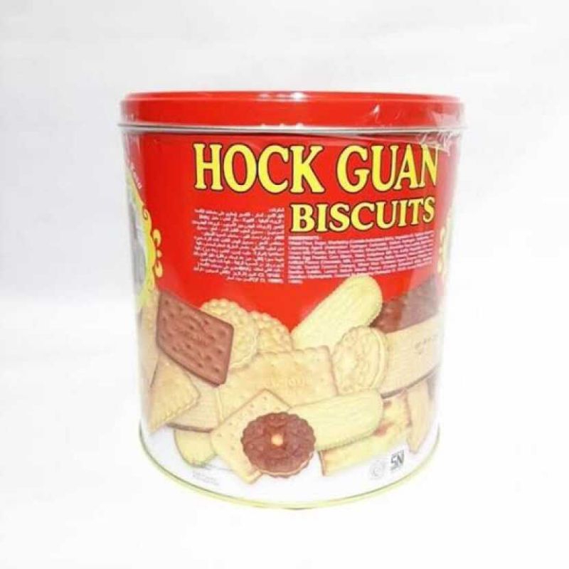 

Hock Guan Biscuits Assorted Biskuit Aneka rasa Kaleng bulat 650gr