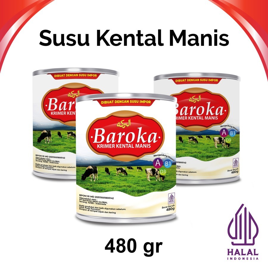 

Krimer Kental Manis Baroka 480gr | Baroka Sweetened Creamer 480gr