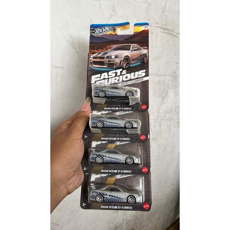 Hot Wheels Nissan Skyline R34 Silver Brian