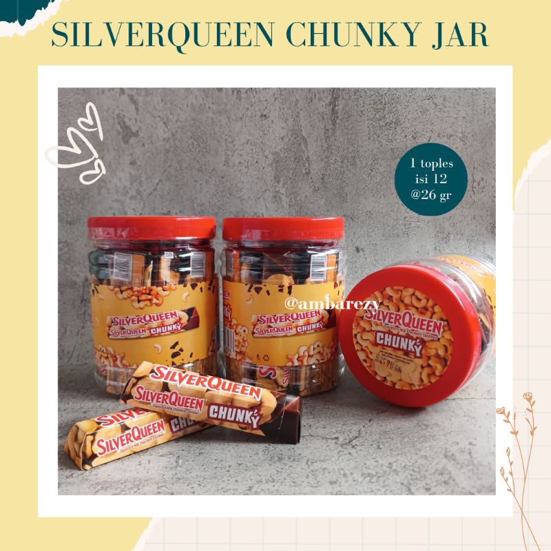 

Silverqueen Chunky Bar 26 gram isi 12 kemasan toples