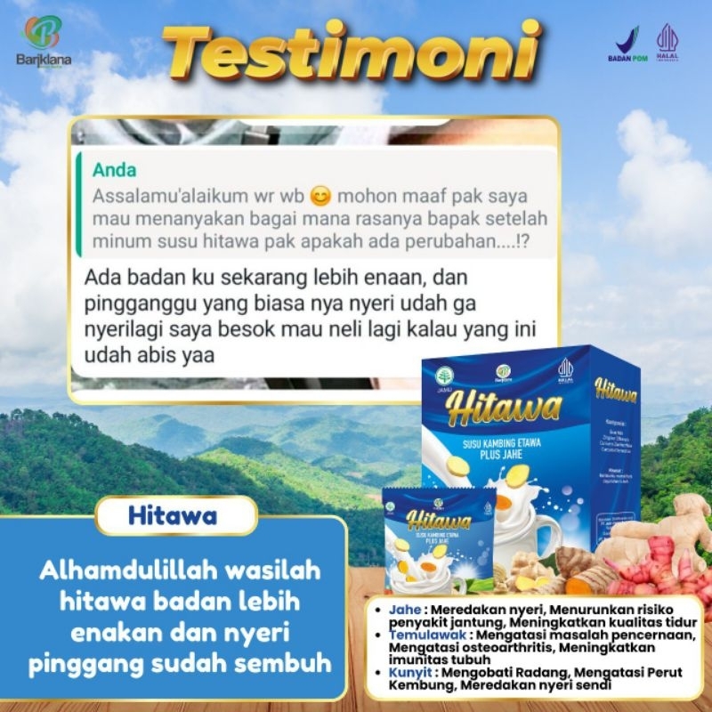 

Susu Jahe Hitawa (susu kambing etawa plus jahe)