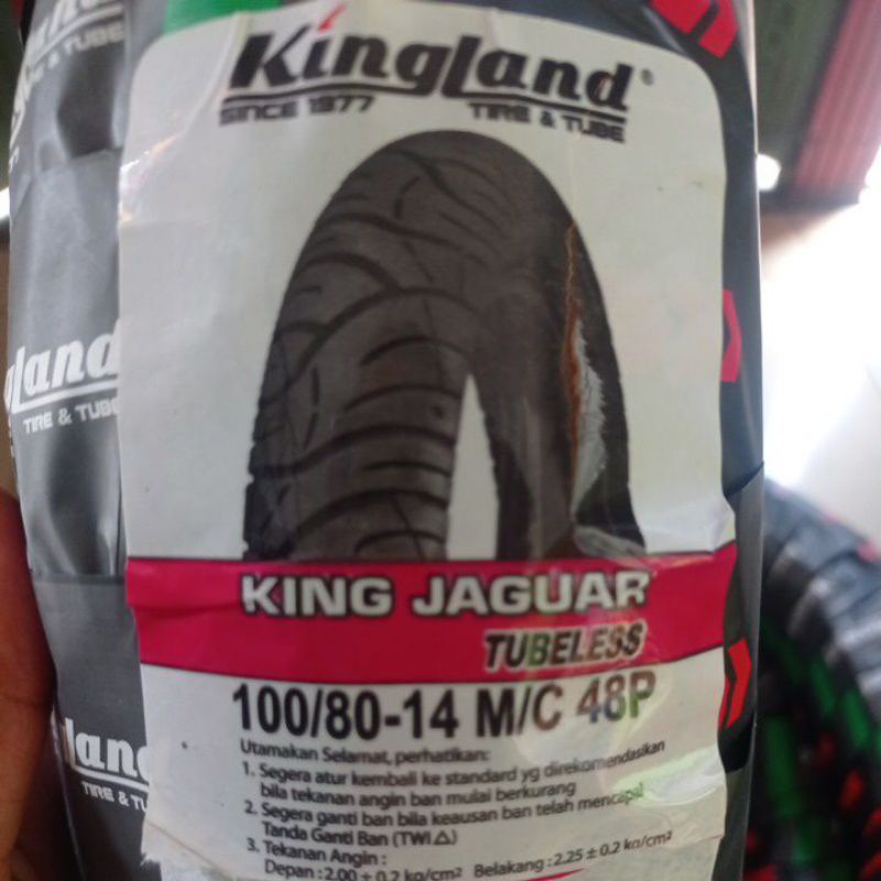 ban KINGLAND 100/80 RING 14 (KING JAGUAR) TUBELESS