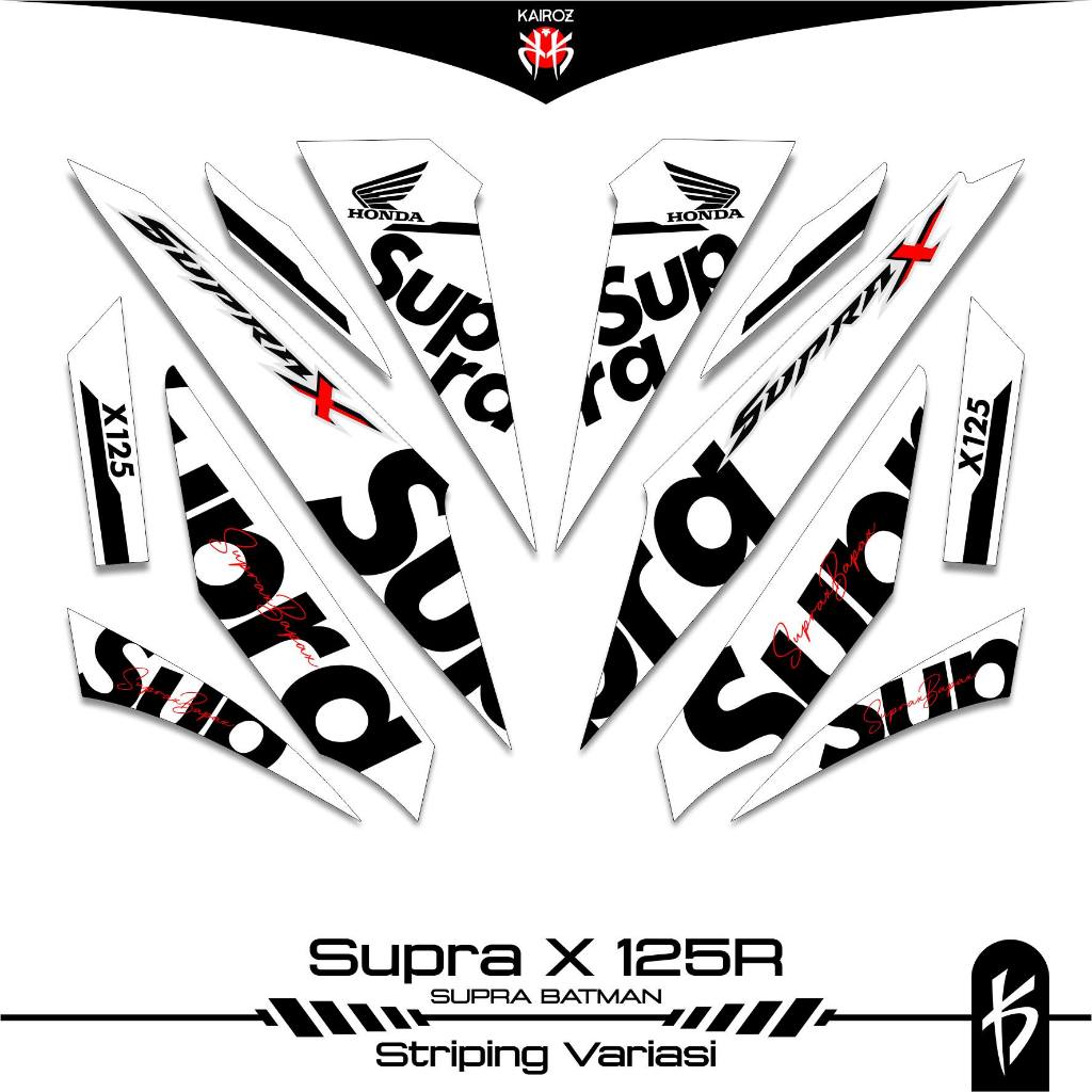 STRIPING SUPRA X 125 KARBU SKU 86 BATMAN STICKER STIKER HONDA SUPRA X 125 WAVE 125I SUPRA X 125R
