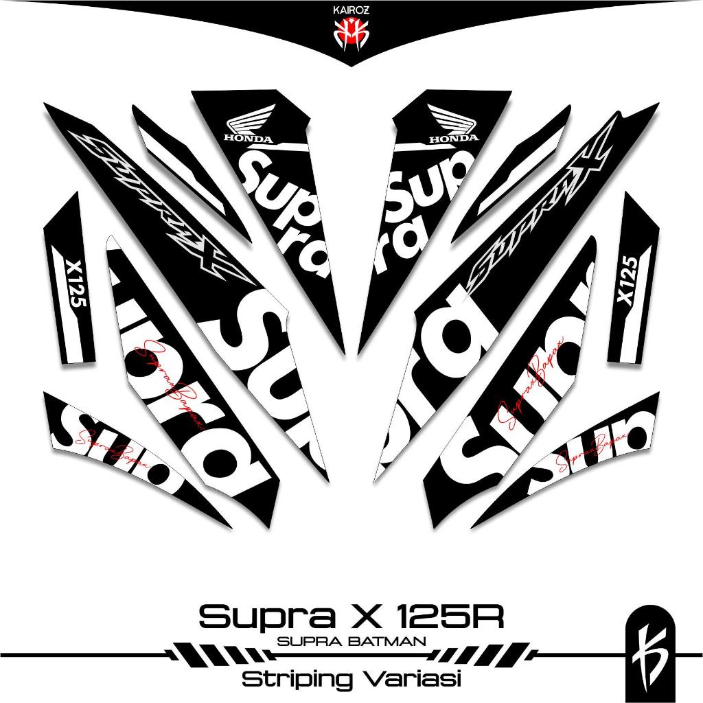 STRIPING SUPRA X 125 KARBU SKU 87 BATMAN STICKER STIKER HONDA SUPRA X 125 WAVE 125I SUPRA X 125R