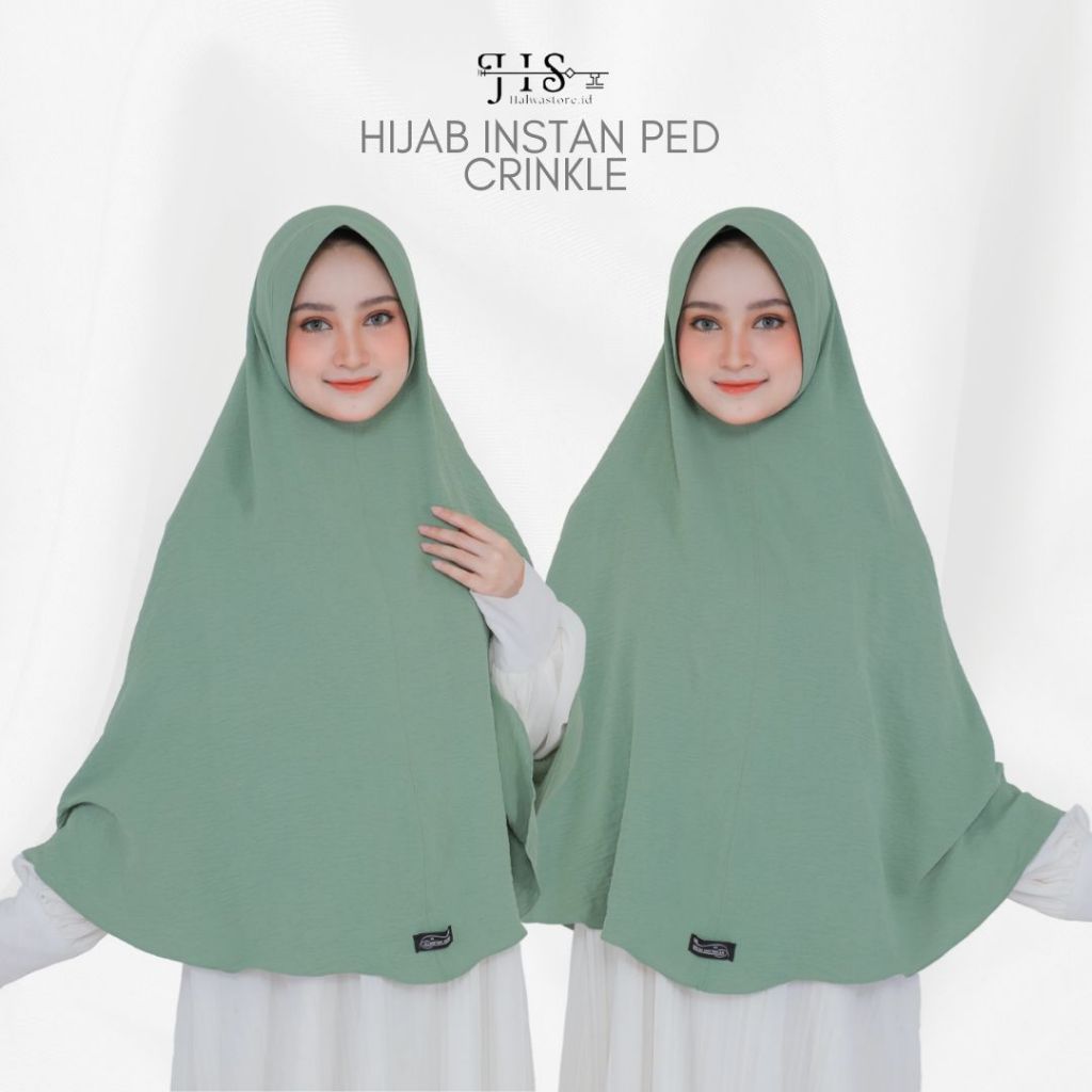 [READYYY] Hijab Bergo Crinkle Airflow Pet Tanpa Tali /Hijab Instan Crinkle Pet Antem Size XL