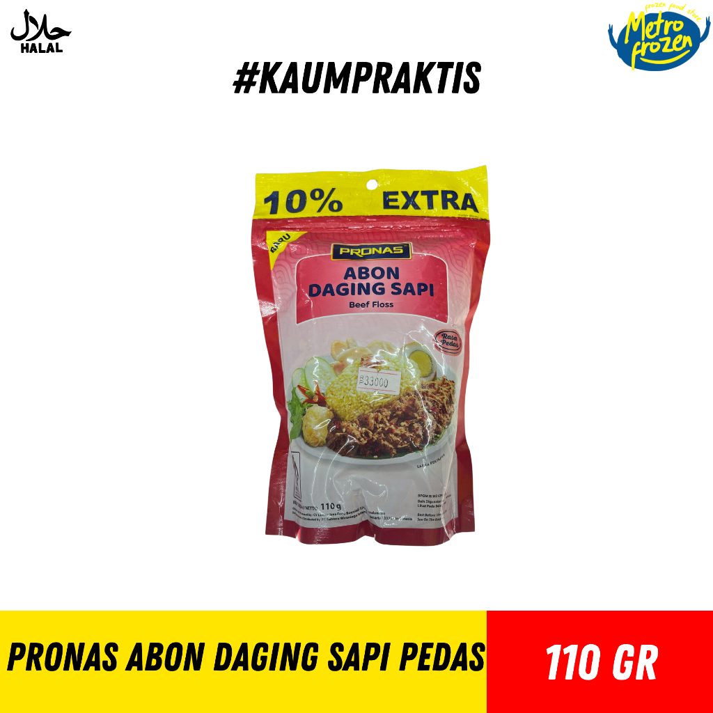 

PRONAS Abon Daging Sapi Pedas 110gr //beef floss spicy //abon sapi pedas