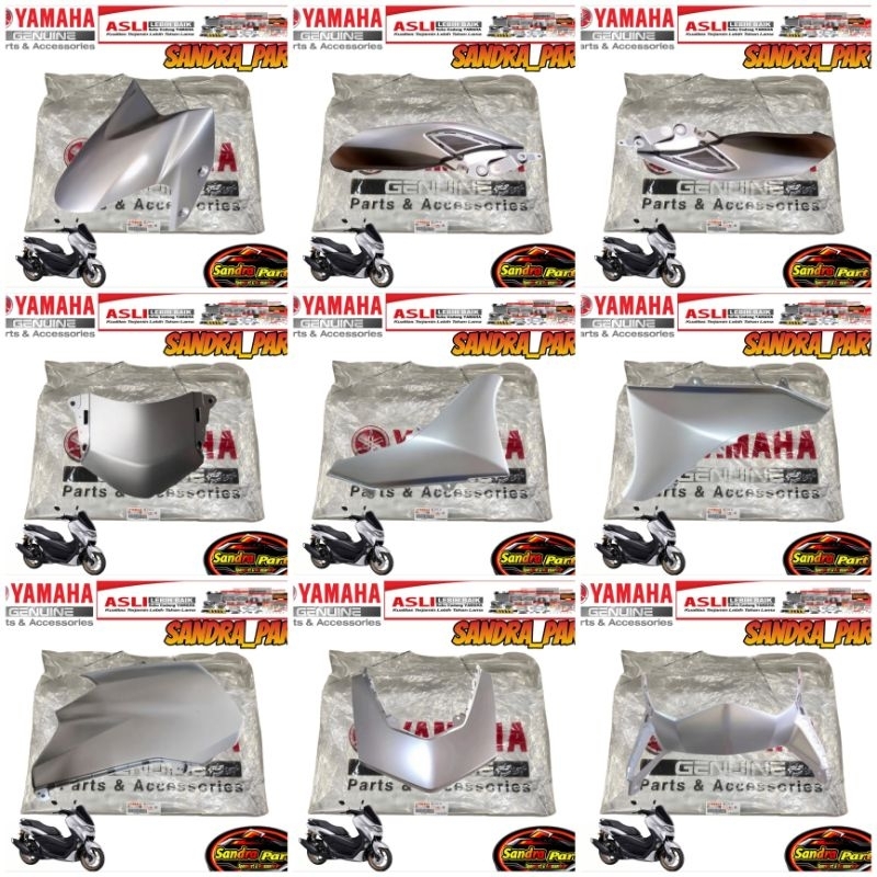COVER FULL BODY HALUS ALL NEW NMAX 2020 2024 SILVER ORIGINAL YAMAHA