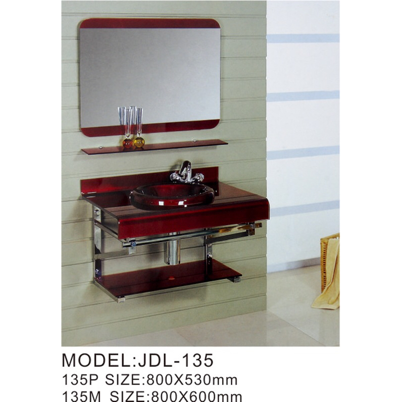 Wastafel Kaca Milano JDL 135 Komplit Set