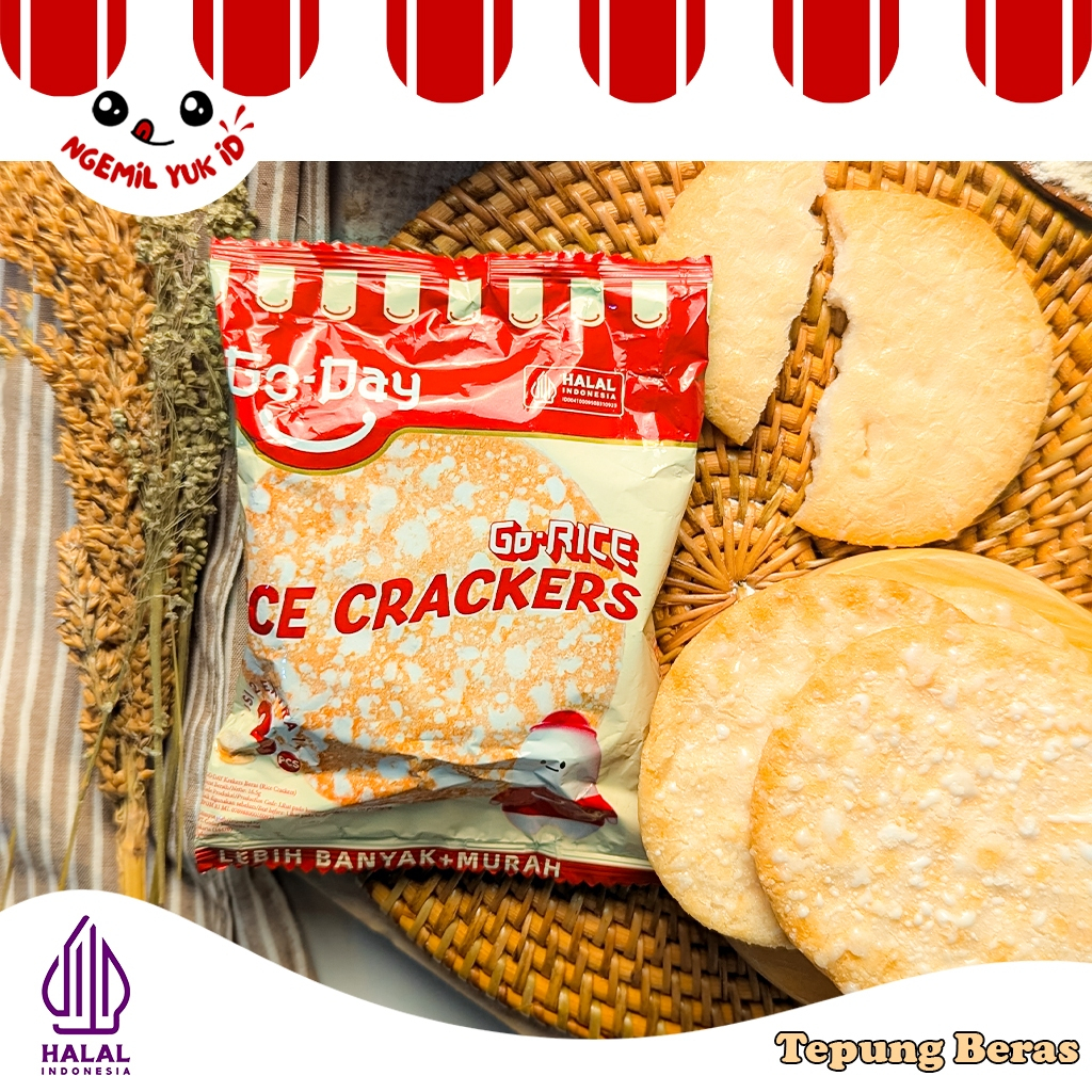 

| Sehat GoRice Rice Crackers Krekers Beras Renyah & Enak Harga Terjangkau Murah Meruah