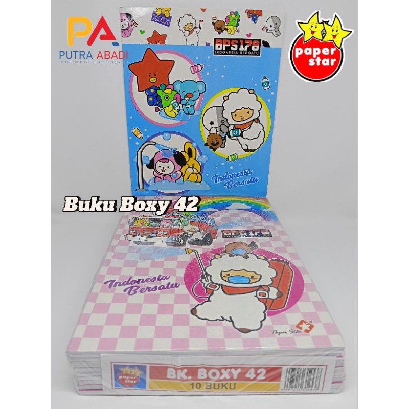 

Buku Tulis BOXY PAPER STAR 42 Lembar Isi 10 Buku