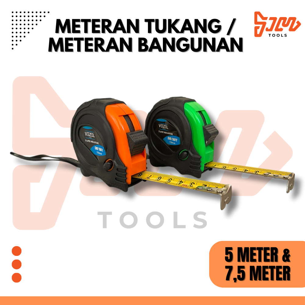 Meteran 5 Meter dan 7,5 Meter / Meteran Tukang / Meteran Bangunan