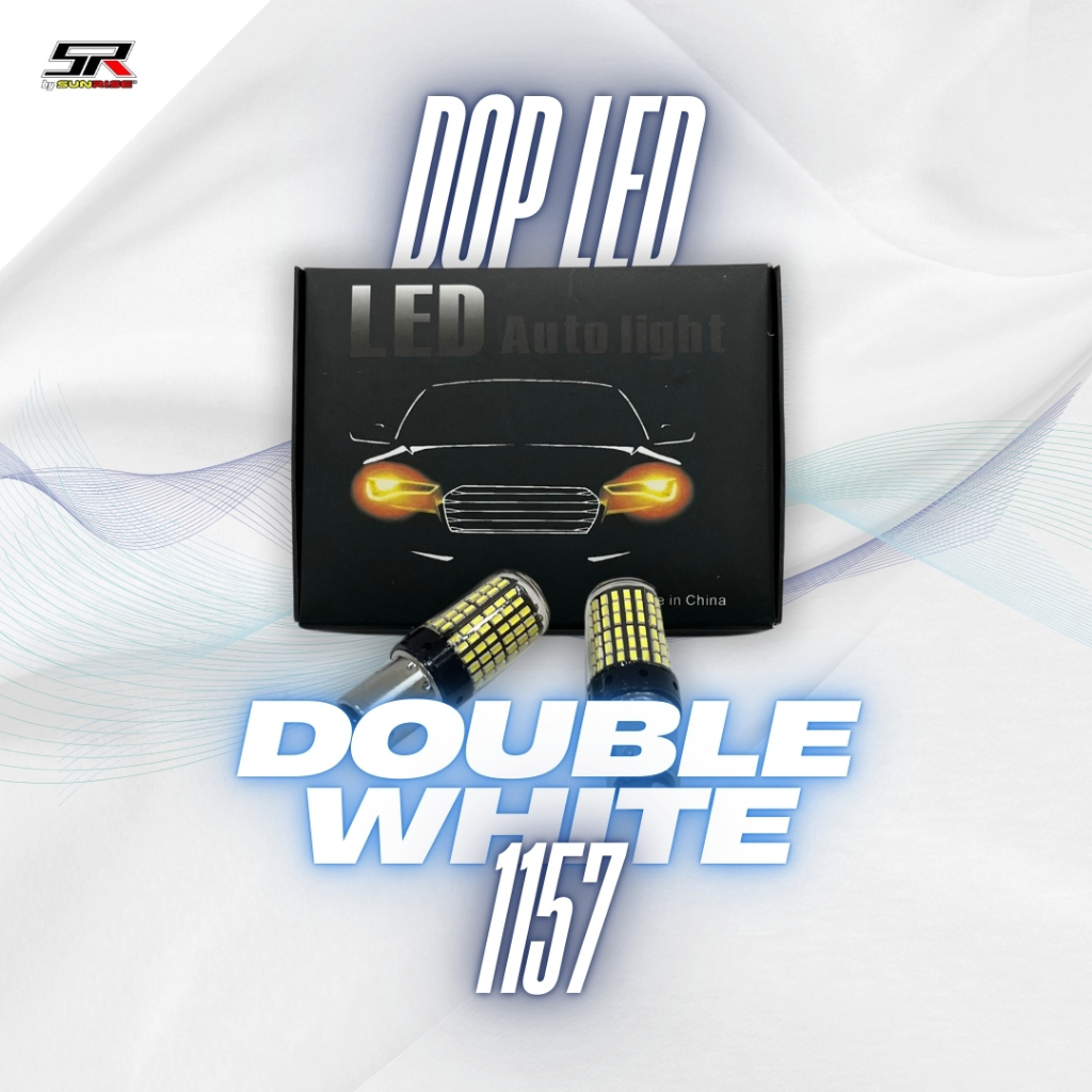 DOP LED DOUBLE WHITE 1157 Lampu LED 1157 SUPER BRIGT Lampu LED Dajjal 1157 Lamp LED Terang Lampu Dop