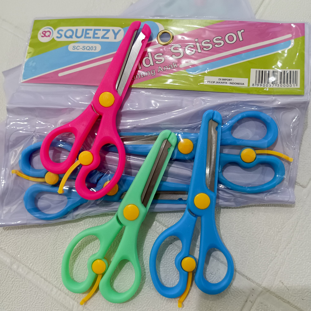 

Gunting Anak Squeezy SC SQ03 Tajam Aman Untuk Anak