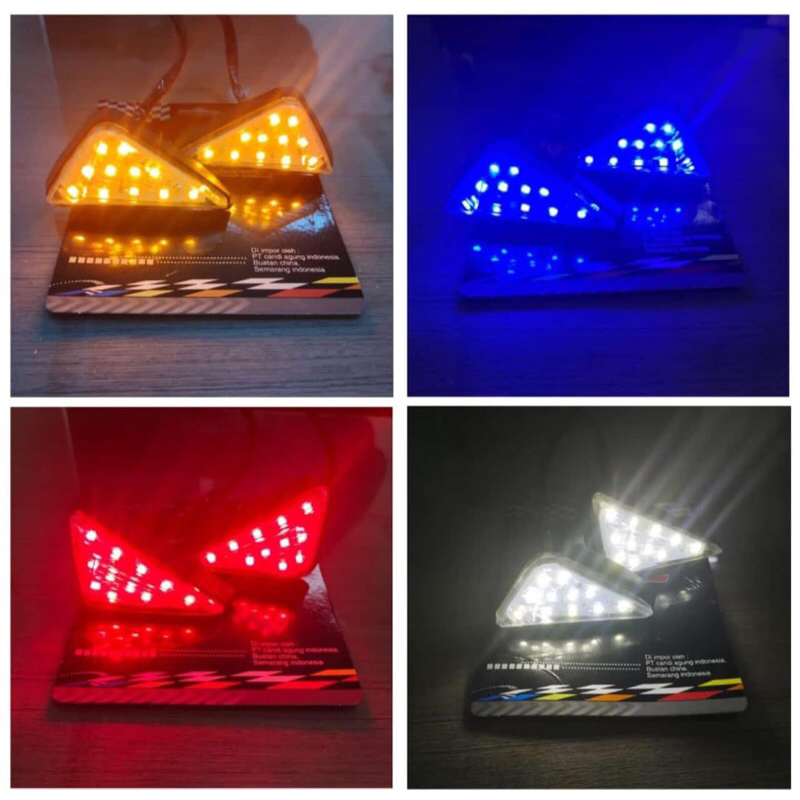 SEIN TEMPEL SEGITIGA LAMPU SEIN SEGITIGA LED UNIVERSAL UNTUK MOTOR R15 V2 V3/GSX150 CBR150R NINJA 25