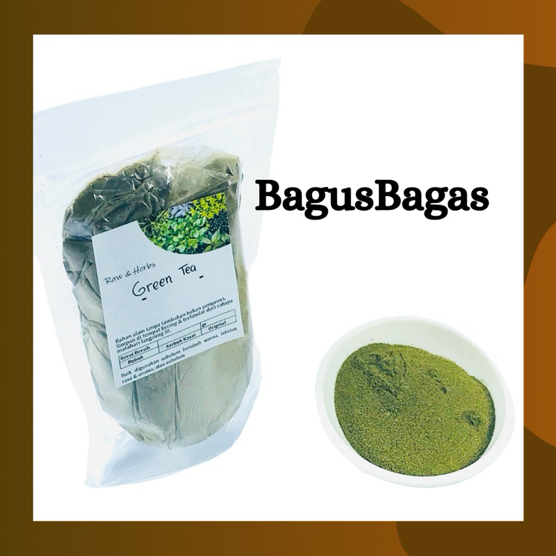 

100gr Greentea Powder Green Tea BUBUK Daun Teh Hijau Herbal Tradisional MURNI Detox Pelangsing