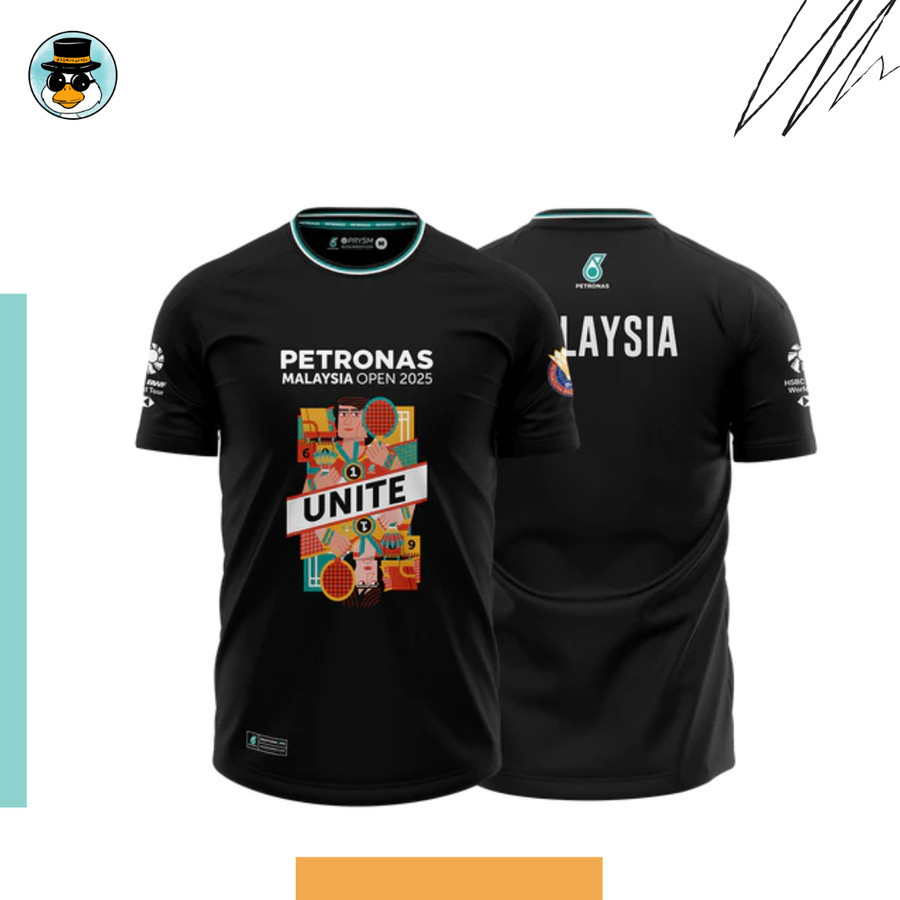 Baju Kaos T Shirt PETRONAS MALAYSIA OPEN 2025 MERCH TEE SHUTTLENITE EDITION