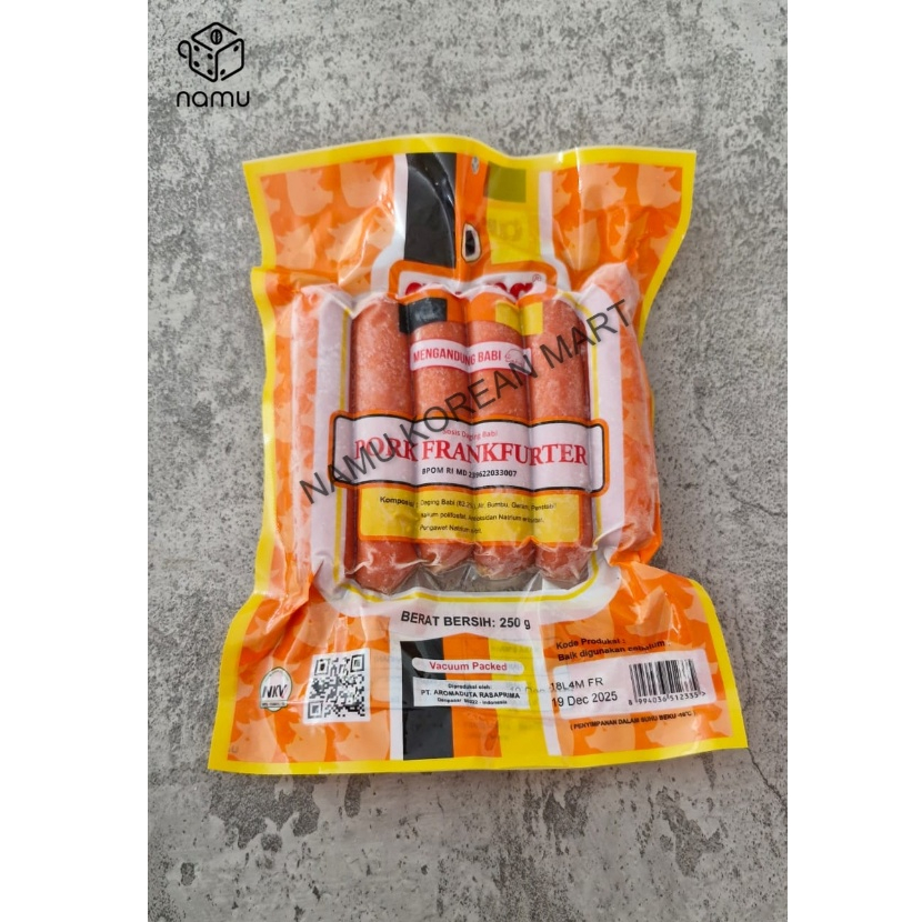

Aroma Pork Frankfurter Sausages 250gr / Sosis Babi / Pork Sausages