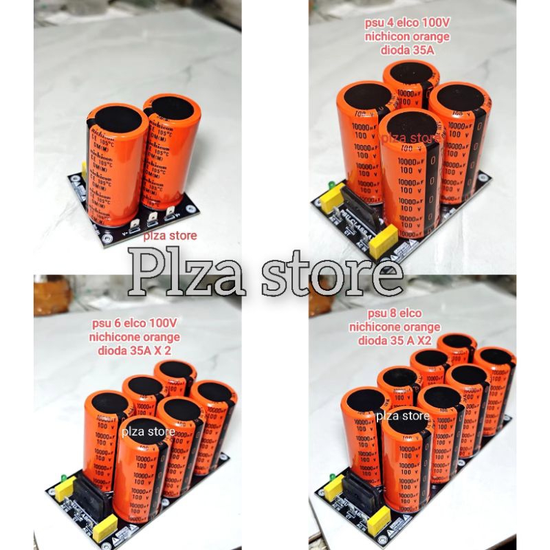 Psu class AB isi 2/4/6/8 Elco 100v 10000uF Nichicon orange Psu power amplifier 2elko/4elko/6elko/8el