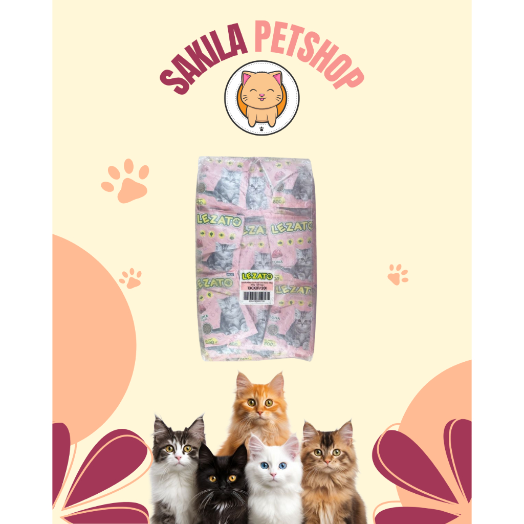 ( BUNDLE1 KARUNG 20 KG ) LEZATO KITTEN DRY FOOD 800 GR PINK