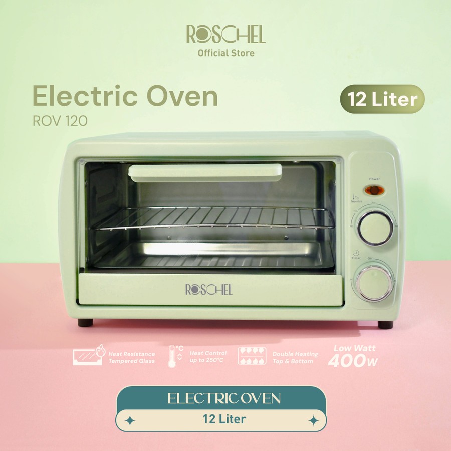 Oven Listrik Mini 12 Liter Kapasitas Kecil Hemat Listrik dengan Timer 60 Menit