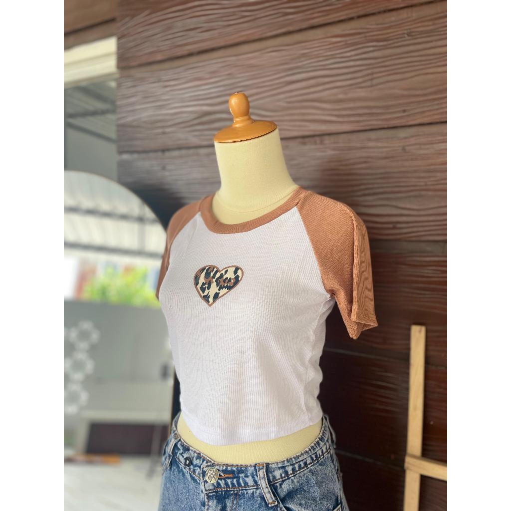 Kaos Crop Top Oversize Wanita Baju Kaos Crop Top Tshirt Crop Top Korea