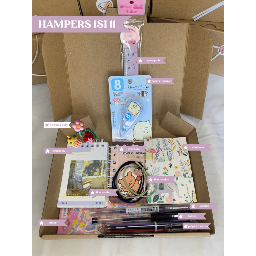 

HAMPERS ALAT TULIS ISI 11 / GIFT BOX ALAT TULIS / SOUVENIR ALAT TULIS / PAKET ALAT TULIS / HAMPERS ATK / GIFTBOX ATK / SOUVENIR ATK / KADO ALAT TULIS